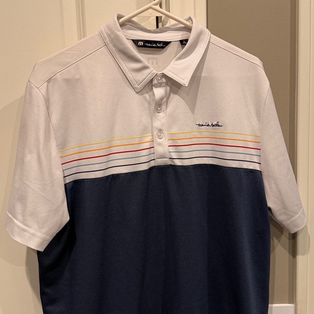 TravisMathew Striped Polo Shirt